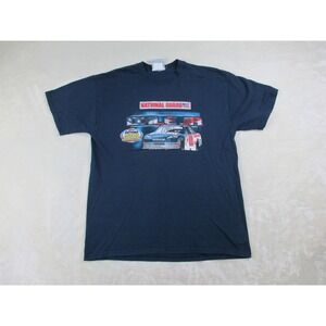 Dale Jr. Winners Circle Shirt Mens Large Blue Nascar Daytona‎ 500 Racing Y2K*